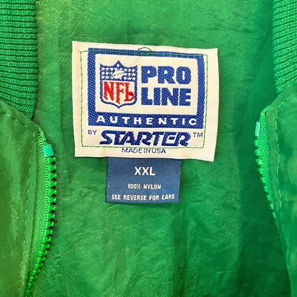 VTG 90s NEW YORK JETS ProLine Starter NFL Pullover 1/4 Zip Jacket Size XXL 2XL - Picture 2 of 11
